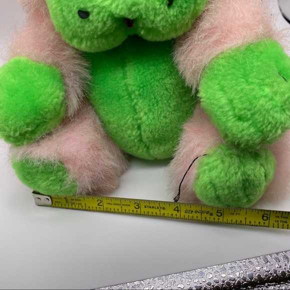 Dan Brechner Plush Toy CO Pink and Green Monster Stuffed Animal With Ears - Picture 10 of 16